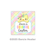 COLORFUL EASTER  PRINTABLE PACKAGING TAG